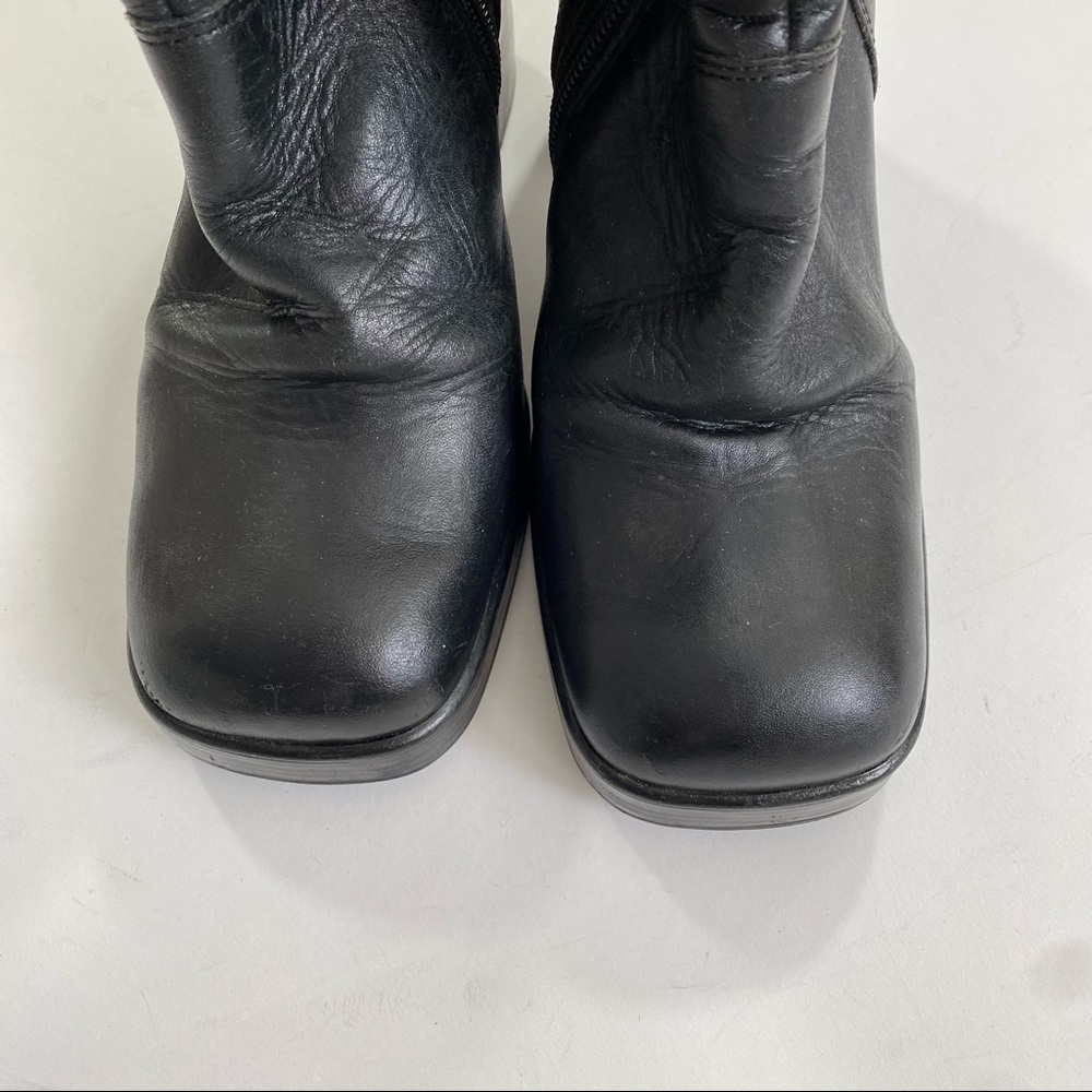 Vintage X Steve Madden 90s FANTASY chunky heeled platform black leather boots - Picture 7 of 10